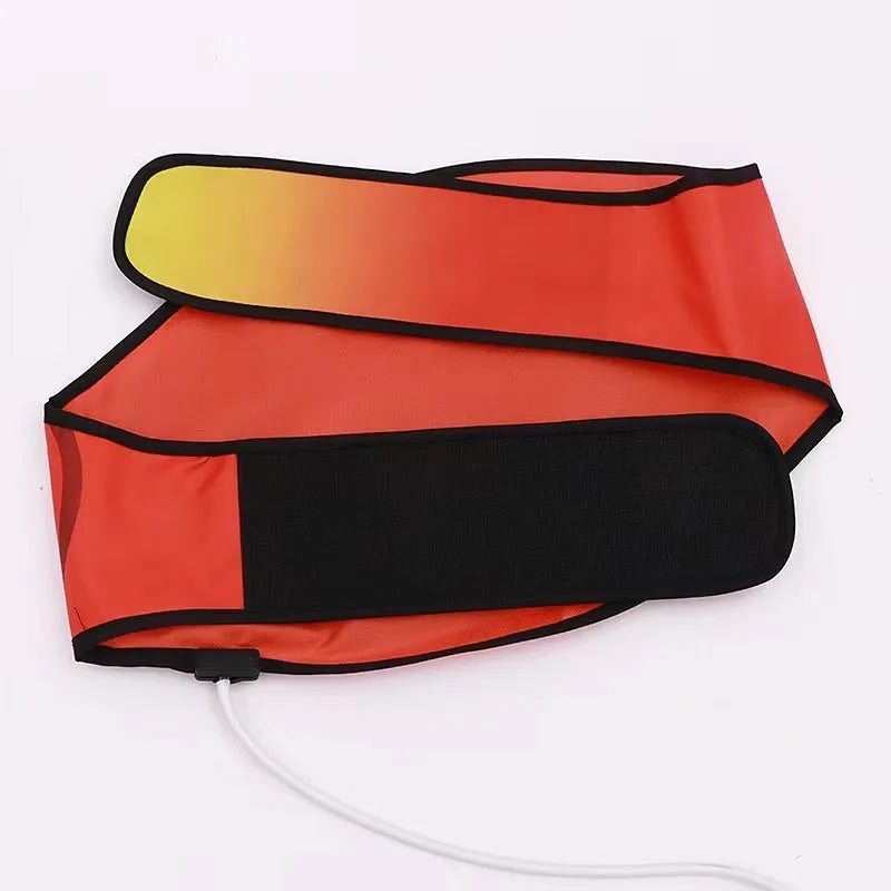 Adjustable hot compress waist support belt for yoga with sauna massage function