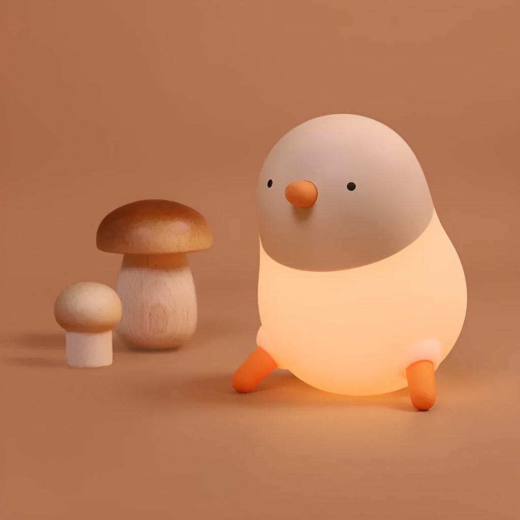 Pecking rice chicken night light, 2200K warm yellow, USB rechargeable bedside lamp, 81x84x109.5mm