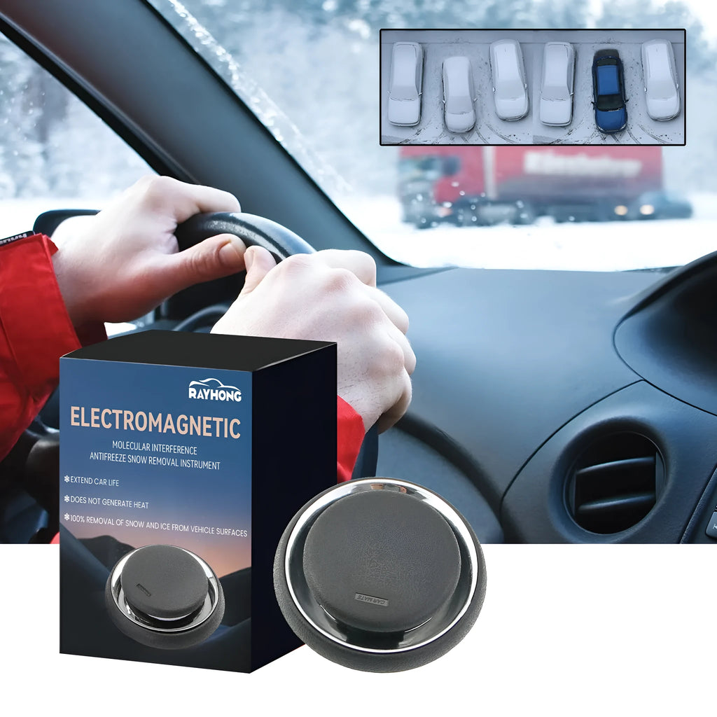 Black portable car deicing instrument measuring 7.4cm for melting ice on vehicle windscreens