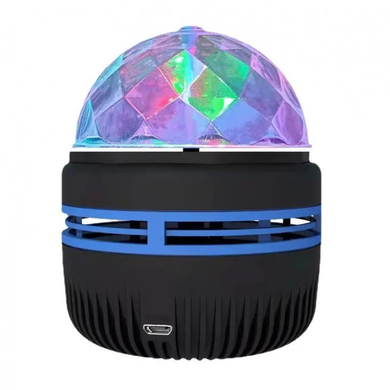 Mini crystal magic ball projection light showing starry sky and aurora water pattern effects