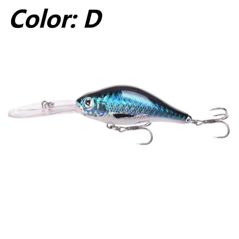 105mm deep diving mino fishing lure with floating rock design in multiple colours