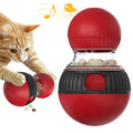 Plastic rotating cat toy with sound mechanism and colourful super ball for interactive feline play