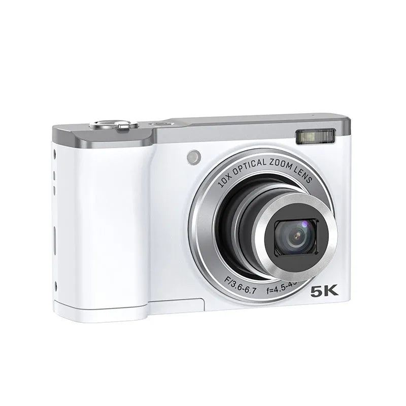 5K HD digital camera with optical zoom, anti-shake, in black, with Full HD screen