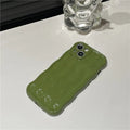 Soft silicone iPhone 17 case with water ripple texture in choice of five colours