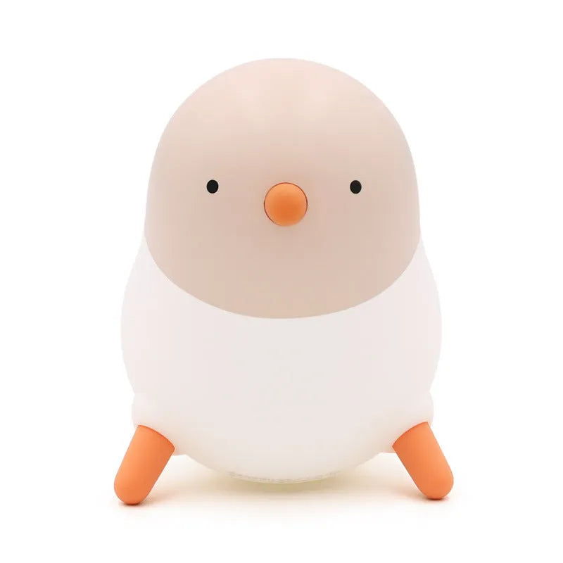 Pecking rice chicken night light, 2200K warm yellow, USB rechargeable bedside lamp, 81x84x109.5mm
