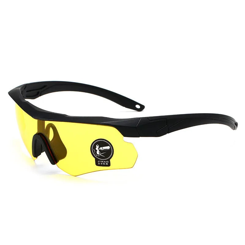 Outdoor cycling sports goggles with semi-rimless PC frame for wind and dust protection