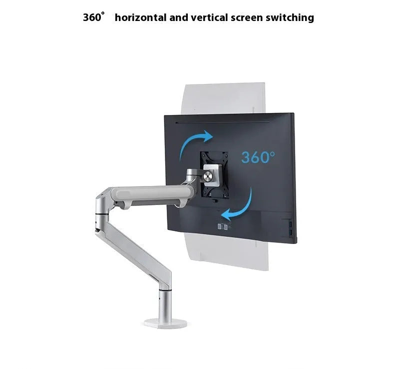 Silver aluminium alloy hover notebook arm bracket computer stand on desk