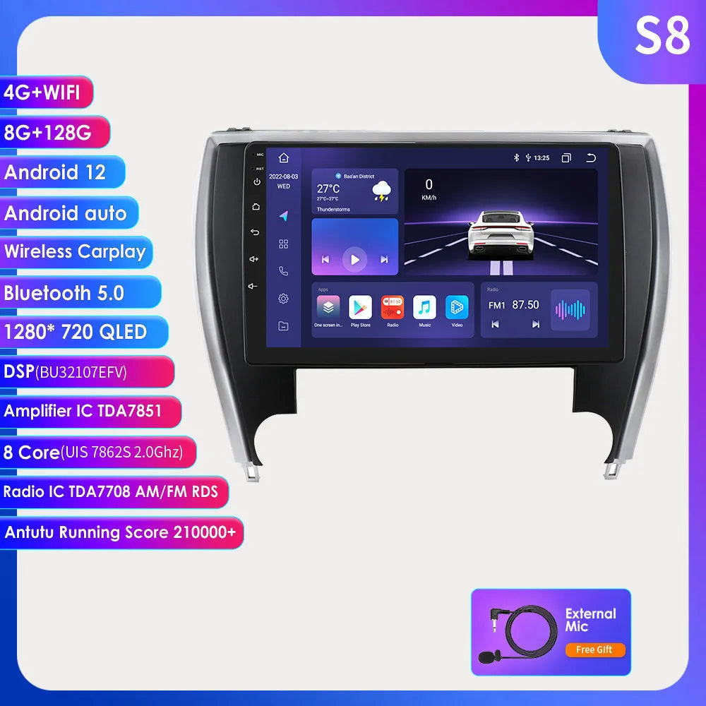 10-inch car navigator all-in-one machine for Toyota Camry 2015 with metal ABS construction