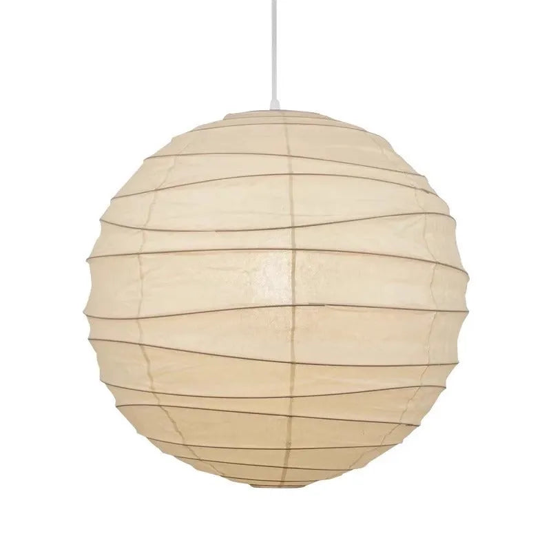 Japanese rice paper ball chandelier in three diameter sizes with three colour lighting options