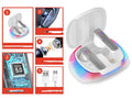 Hall Flashing wireless gaming headset with earplug design in black and white colour options