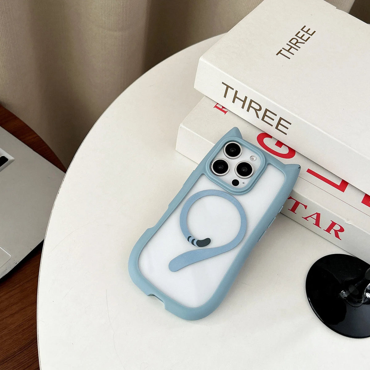 Transparent acrylic TPU phone case for IPhone 17 showing shockproof protection and magnetic feature