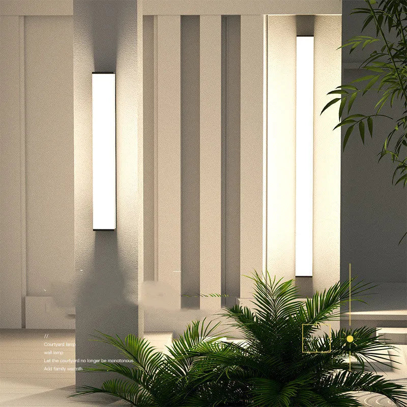 60cm outdoor wall light with stainless steel and PC construction featuring IP65 waterproof rating