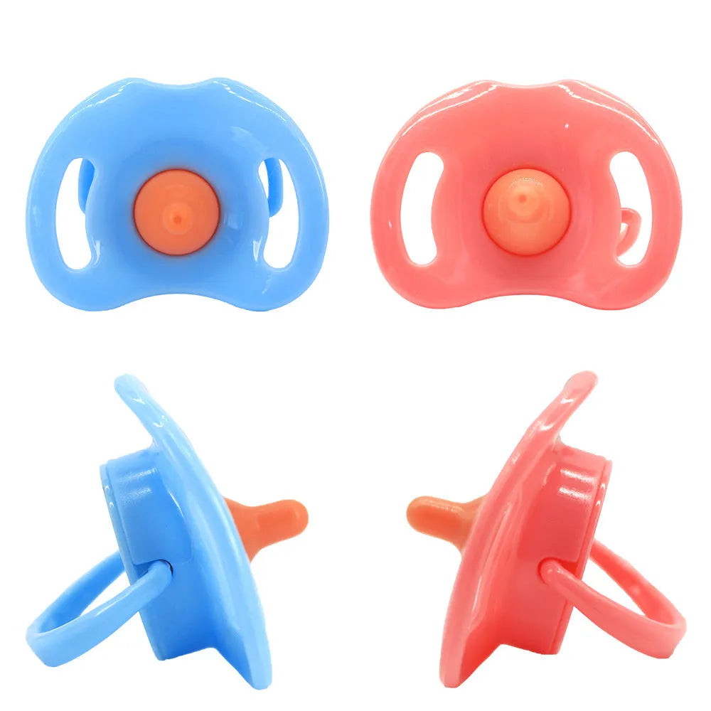 Plastic doll feeding bottle accessory for 14-18 inch dolls in pony pink or bear blue combination