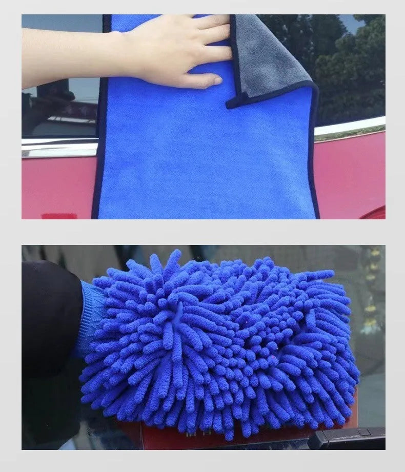 26-piece car wash brush set with tyre brush for automotive cleaning