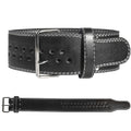 PU weightlifting belt in black or brown for squats and deadlifts, adult gym waist support, sizes S M L