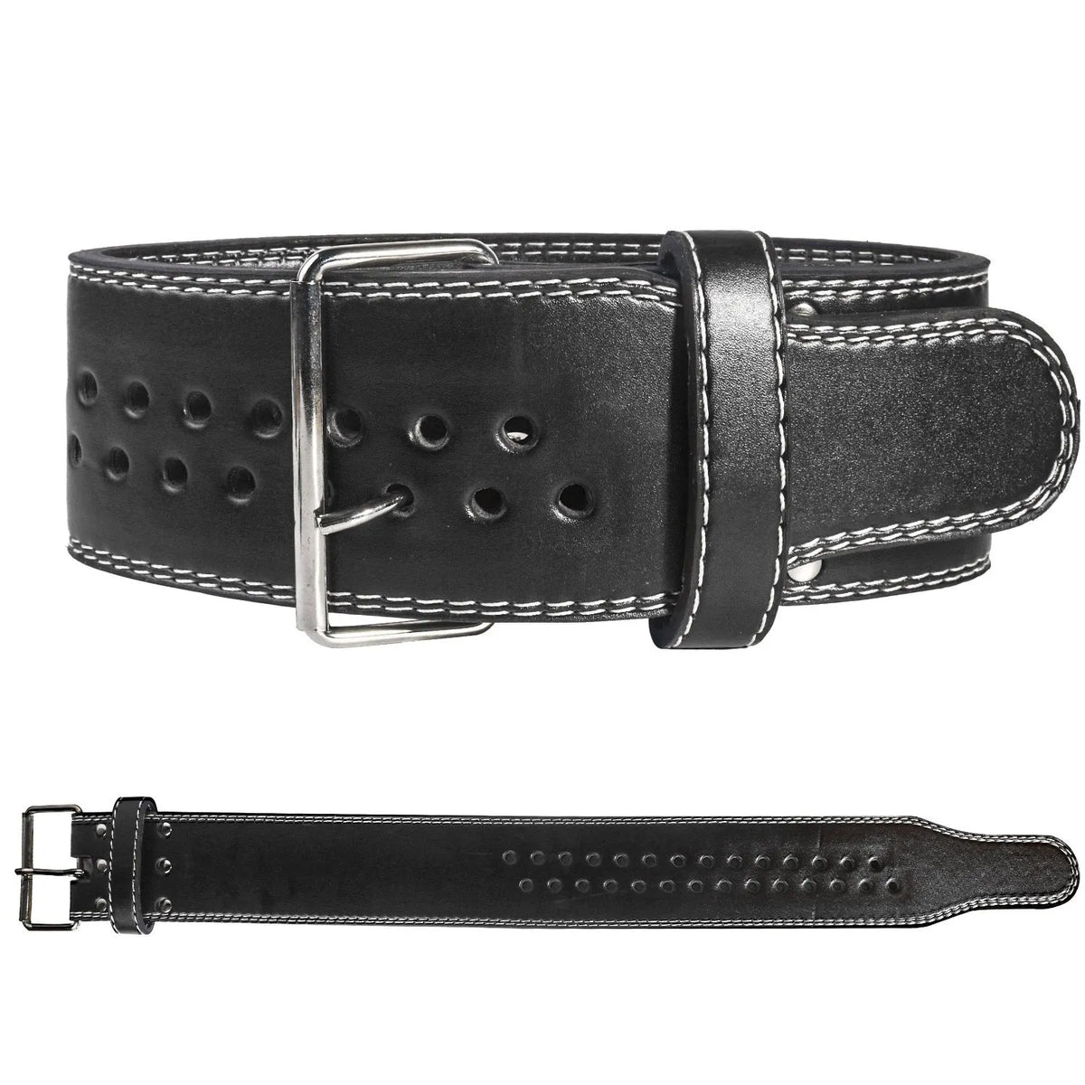 PU weightlifting belt in black or brown for squats and deadlifts, adult gym waist support, sizes S M L