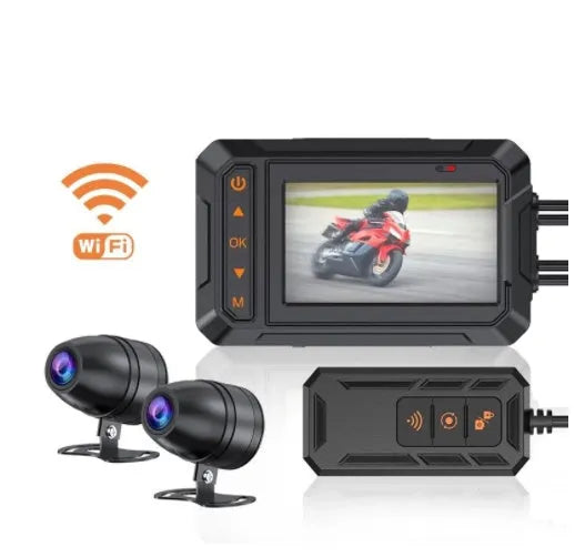 MT65 motorcycle driving recorder with 3-inch waterproof camera and remote monitoring capability