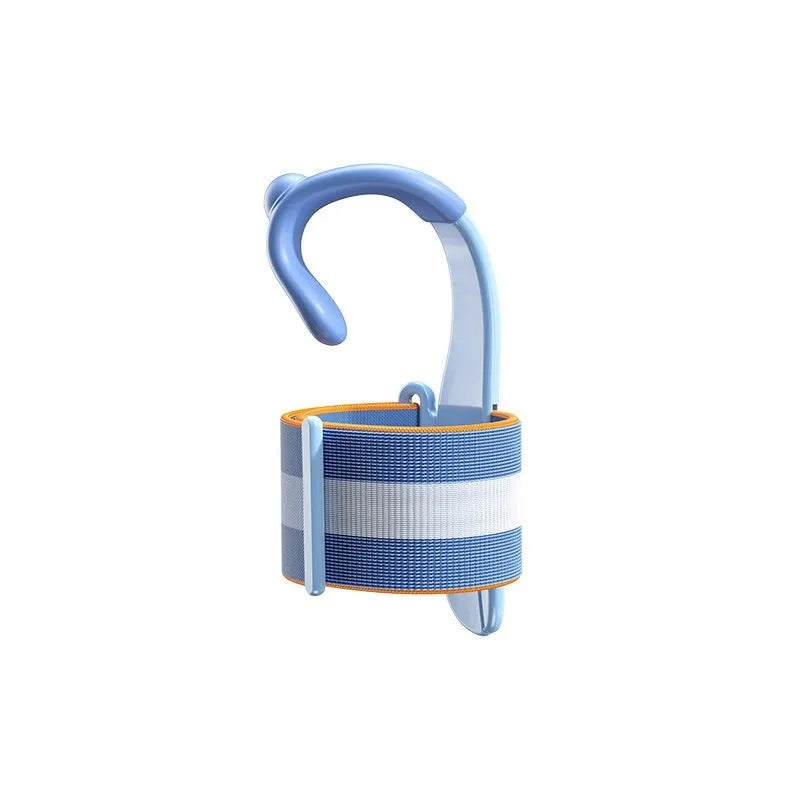 Blue anti-hook wrist brace corrector for handwriting posture and pencil grip training