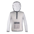 Smoky grey breathable mesh insect-proof outdoor jacket shown in XL size