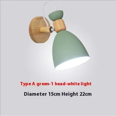 Modern simple alloy wall lamp in A, B, C, or D style with White, Gray, or Green colour for bedside, aisle, or window use