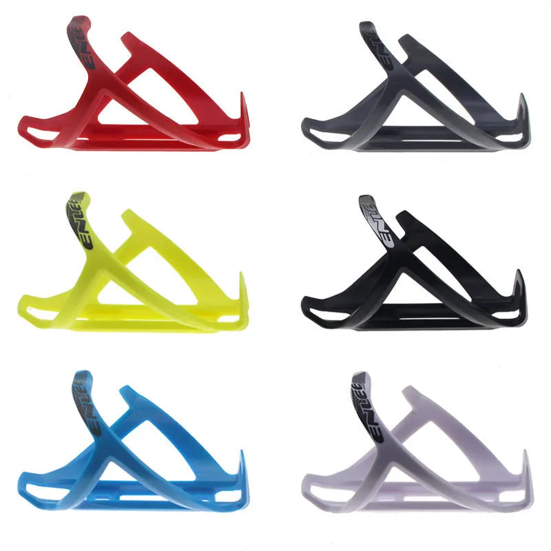 Mountain bike water bottle cage made from TPR plastic resin with PVC toughness fitting