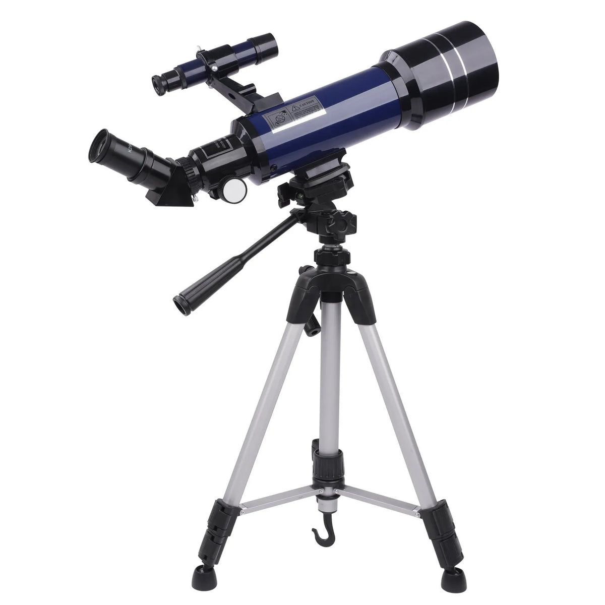 Dark blue children's astronomical telescope on tripod with 16X-66X magnification for moon observation