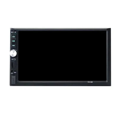 7 inch black car reversing display with LCD touch screen, Bluetooth, Mirror Link, and video input