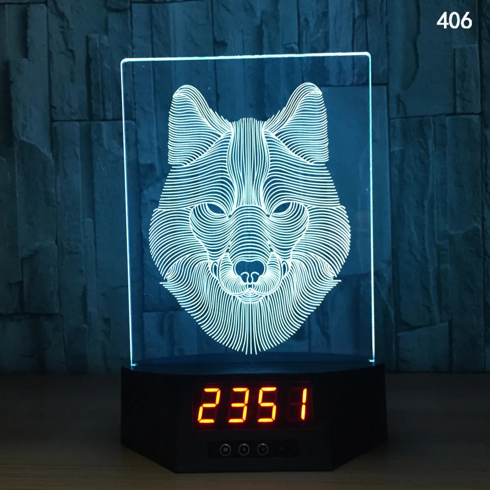 3D glowing dolphin night light LED table lamp with remote control on wooden surface
