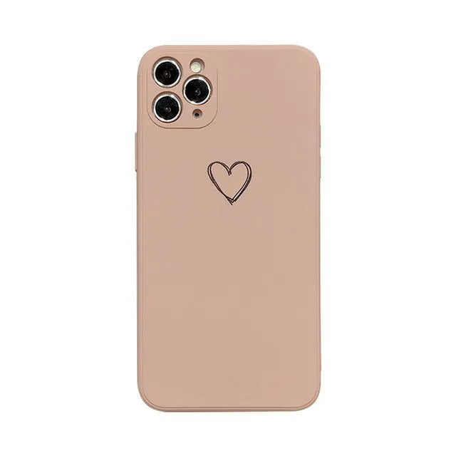 A selection of solid-colour TPU silicone back cover cases for various Apple iPhone models.