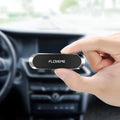 Black magnetic car phone holder with square silver iron sheet and white foam adhesive for dashboard mounting