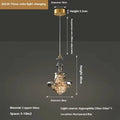Modern adjustable glass ceiling chandelier with LED lighting and remote control
