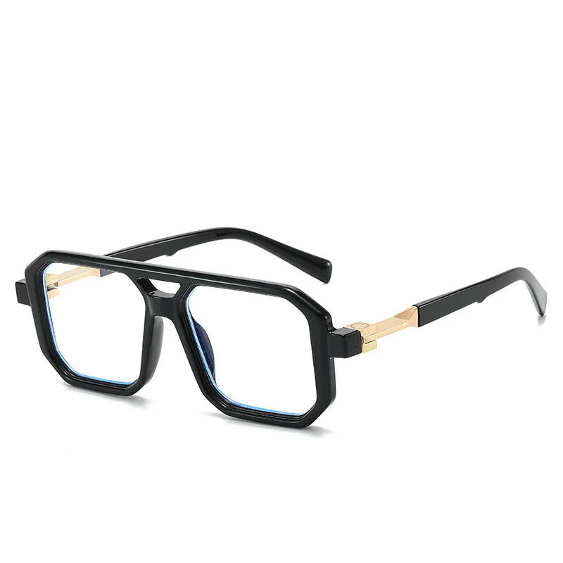 Retro double beam pilot catwalk style luxury sunglasses in various frame and lens colour combinations