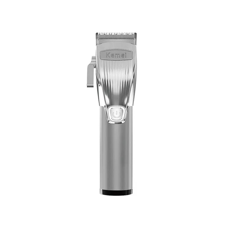 Rechargeable KM-K32 hair clipper for oil head carving with washable blades, 8 limiting combs and USB cable