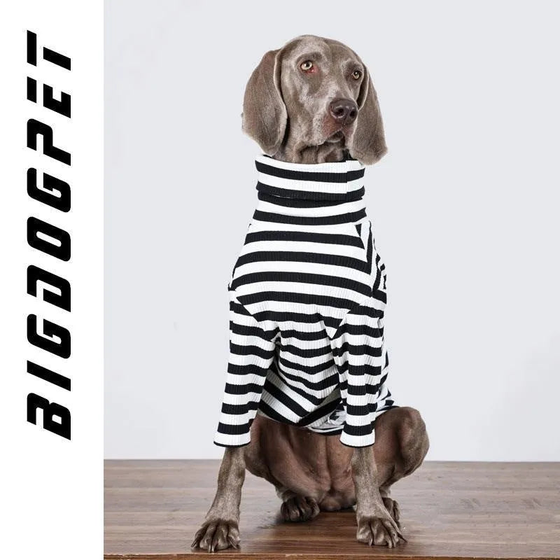 Black and white polyester dog clothes for large breeds in multiple sizes