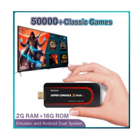 64-bit retro video game console with HDMI port and multiple memory storage options