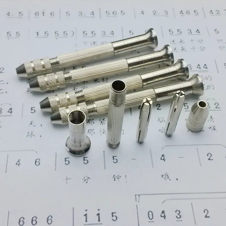 93mm hand twist drill with 9mm diameter, two clips and four 0.8-3.0mm specifications for repair and plastic drilling