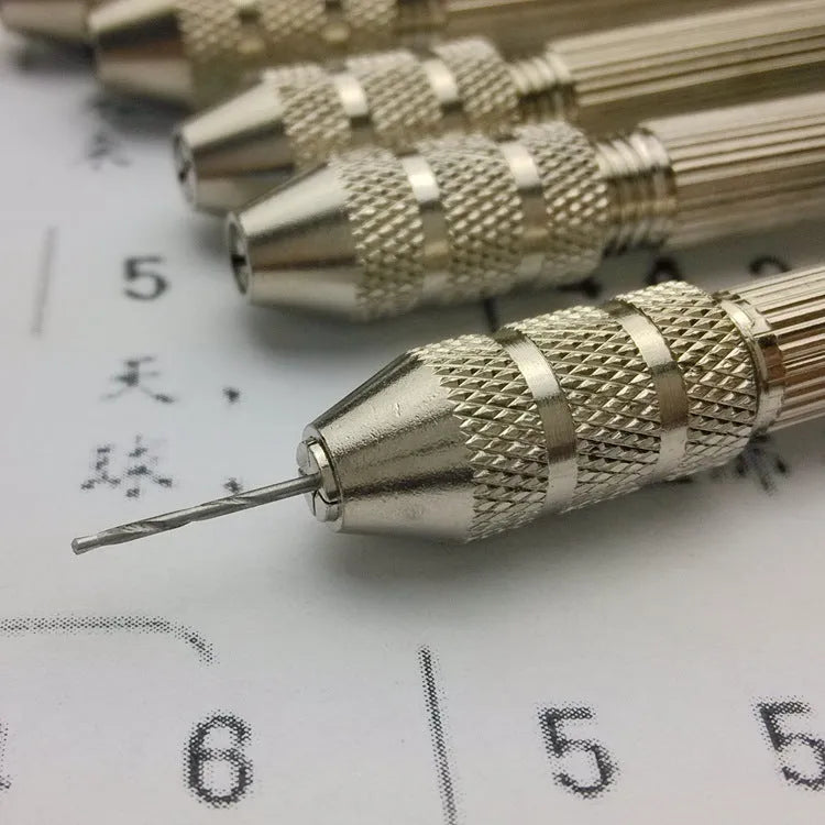 93mm hand twist drill with 9mm diameter, two clips and four 0.8-3.0mm specifications for repair and plastic drilling