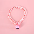 Macaron candy coloured plastic pet collar with chain design for cats, dogs and rabbits