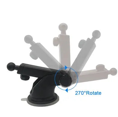 Universal telescopic long rod car phone and navigation bracket made from black ABS plastic