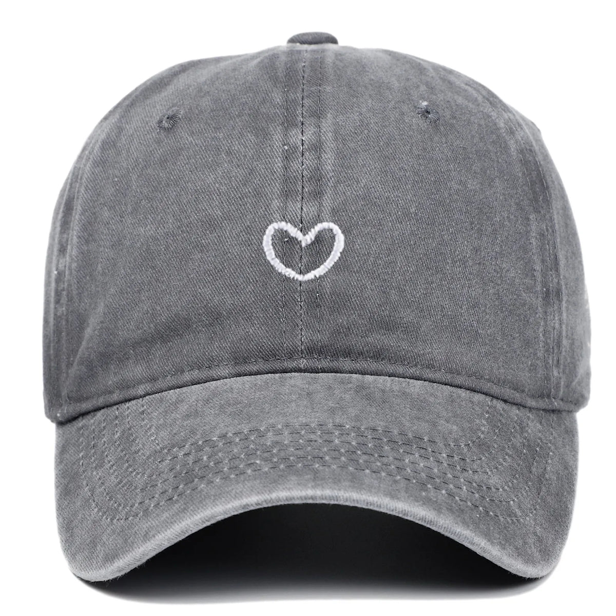 Cotton baseball cap with embroidered design and adjustable sizing in multiple colour options
