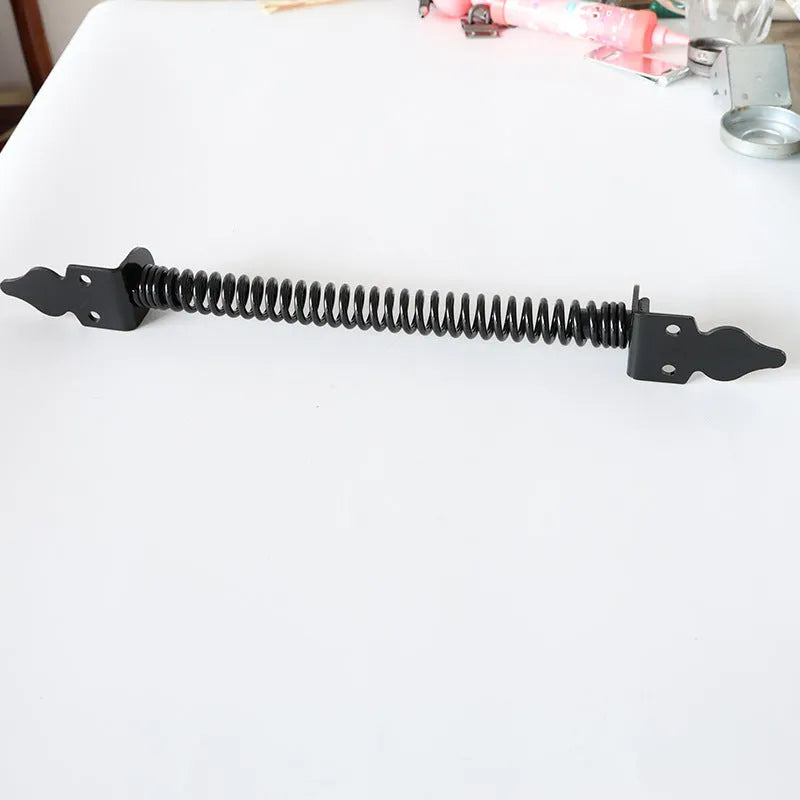 Black stainless steel door closer spring tension accessory single unit