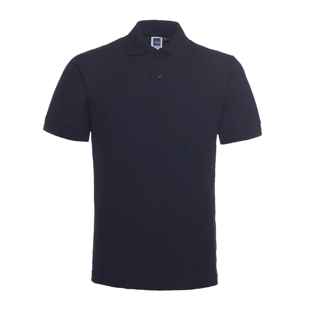 Plus size men's short sleeve polo shirt in solid colour with lapel collar