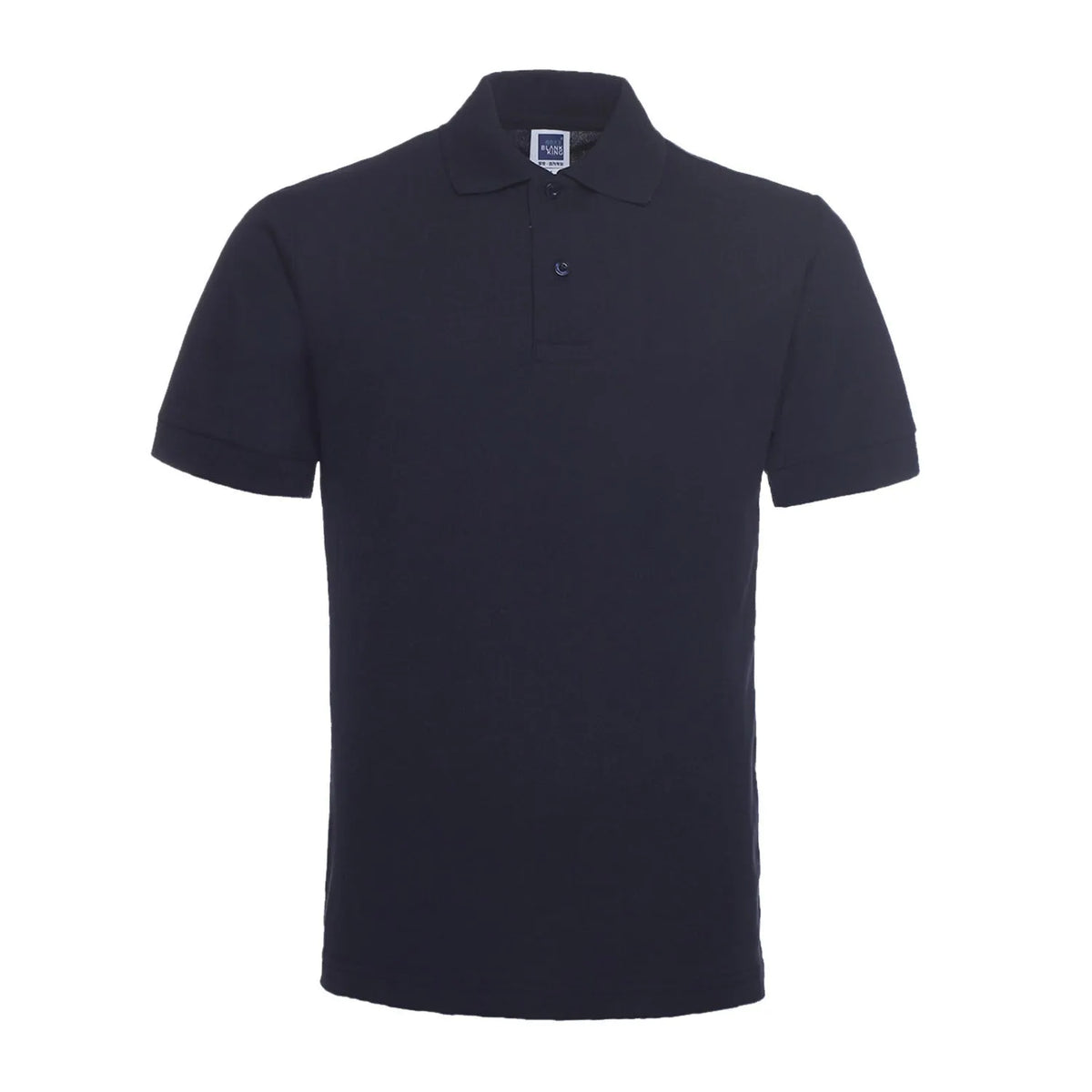 Plus size men's short sleeve polo shirt in solid colour with lapel collar