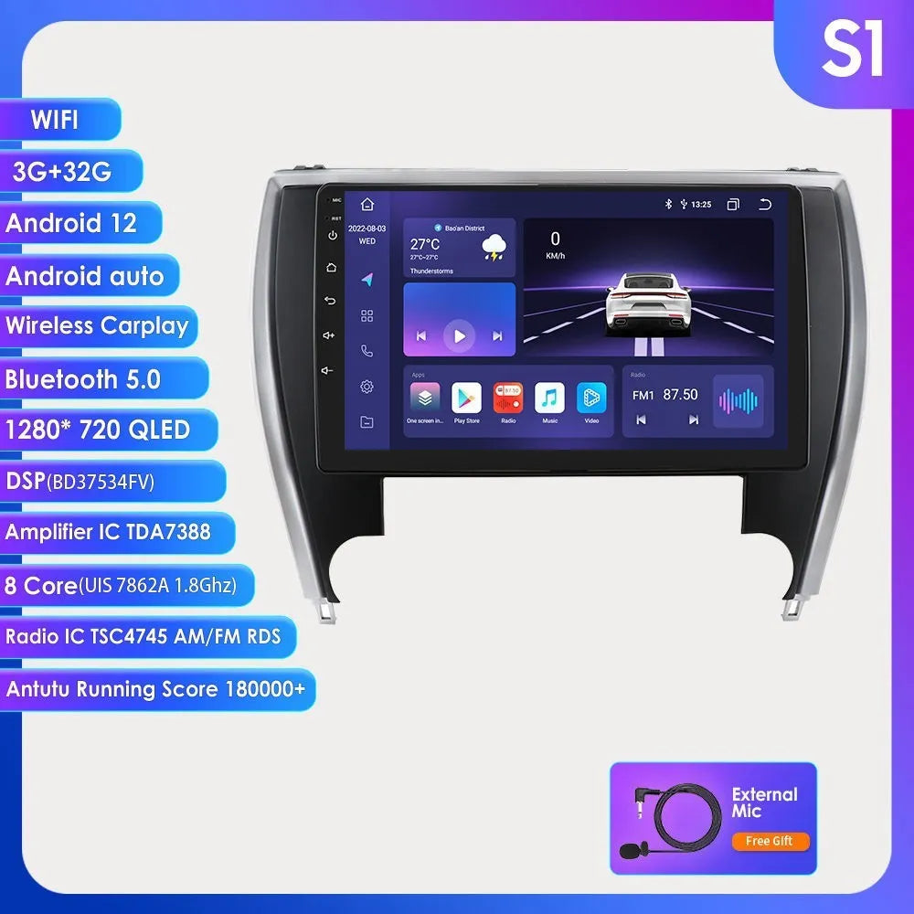 10-inch car navigator all-in-one machine for Toyota Camry 2015 with metal ABS construction