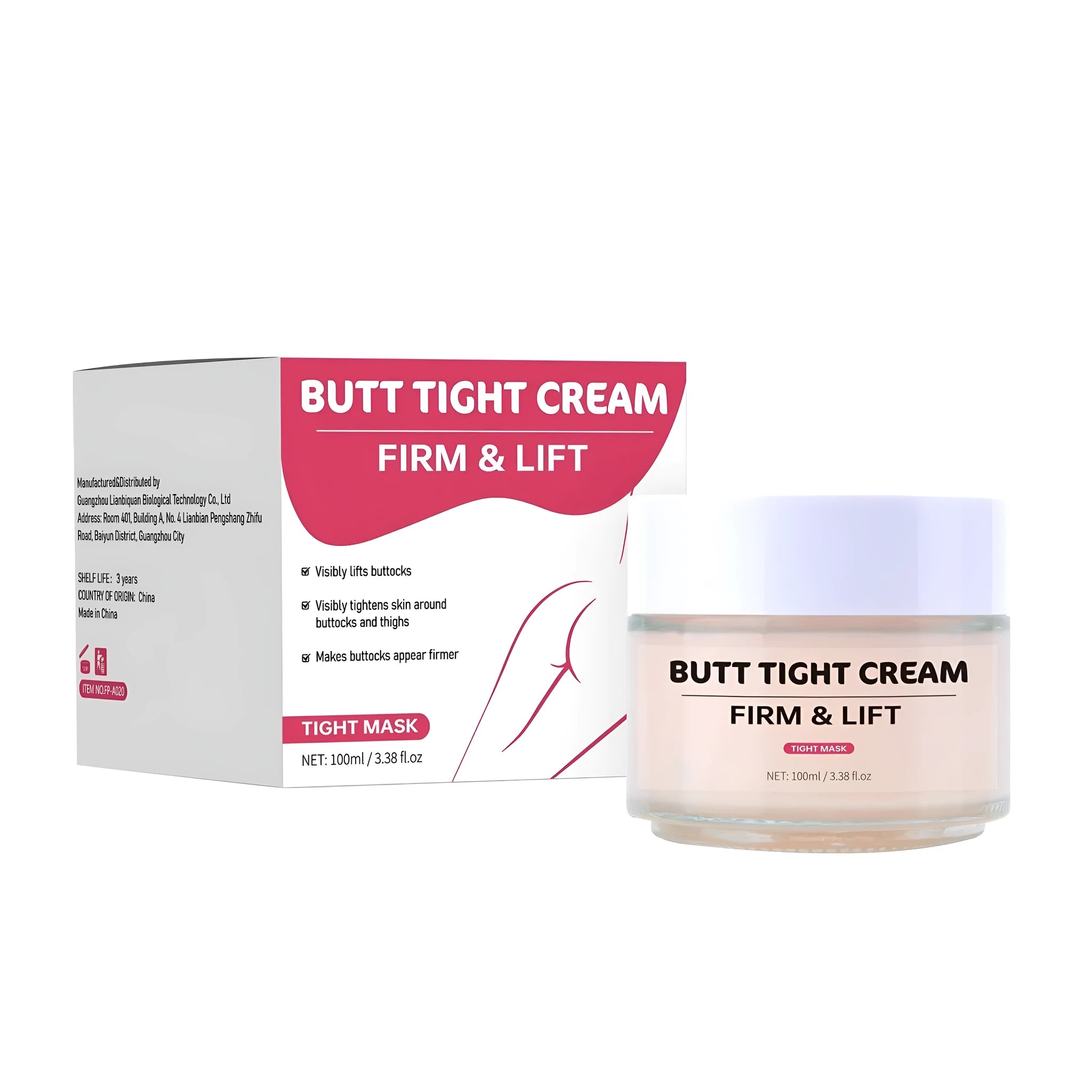 100ml hip tightening cream container for body contouring and skin firming