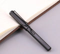 Frosted ink bag fountain pen with interchangeable 0.38mm and 0.5mm nibs in black or blue