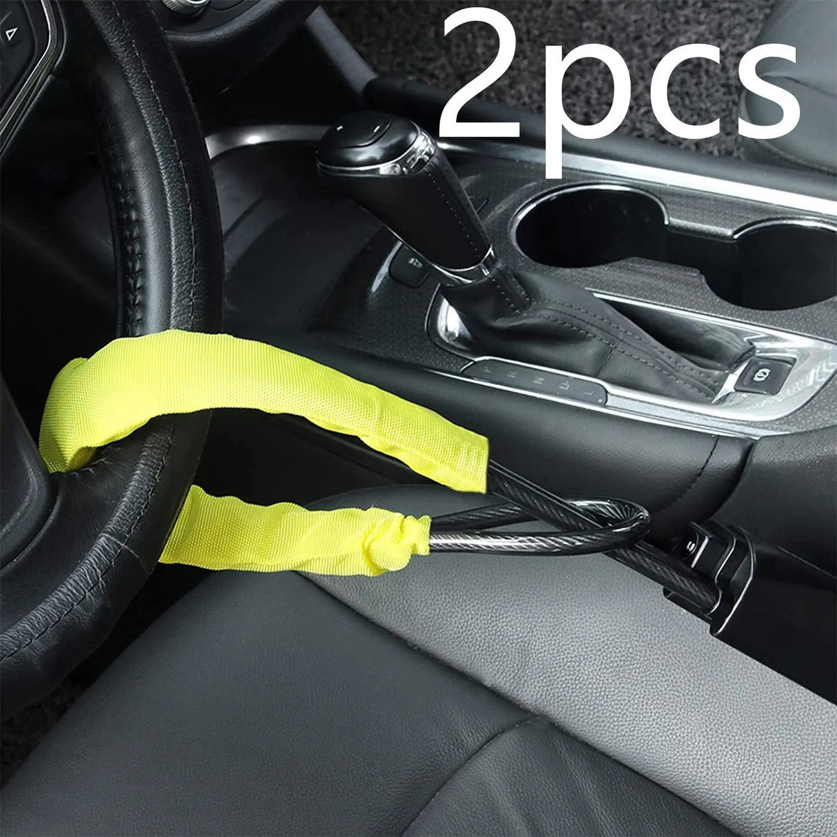 Red iron steering wheel anti-theft lock for General Motors cars with copper lock core