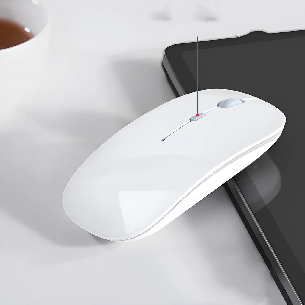 Wireless Bluetooth mouse for laptop and Apple devices, 1600dpi, four keys, Black or White