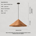 Silent Style woven rattan ceiling lamp in natural colour, shown in 50cm, 60cm, and 80cm diameter options.