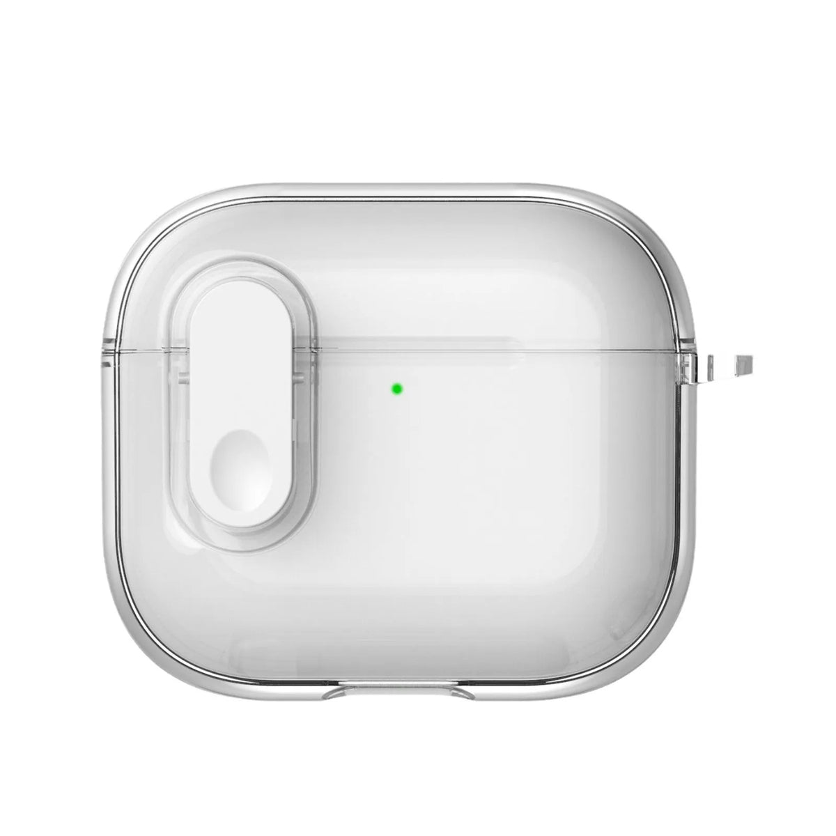Transparent TPU earphone case for Apple AirPods 4 in clear, grey or pink soft translucent cover